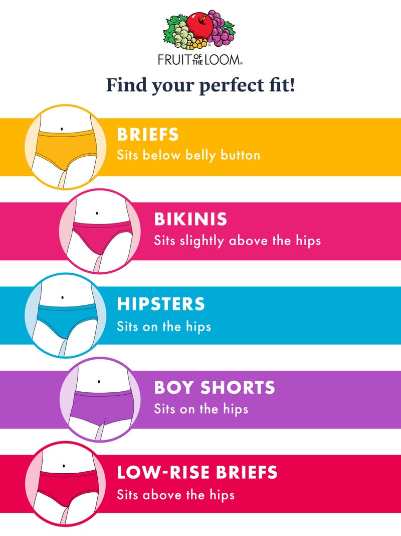 FRUIT OF THE LOOM Fruit of the Loom girls Seamless Underwear Multipack Briefs, Brief - 10 Pack Assorted, 12 US  - Image 2