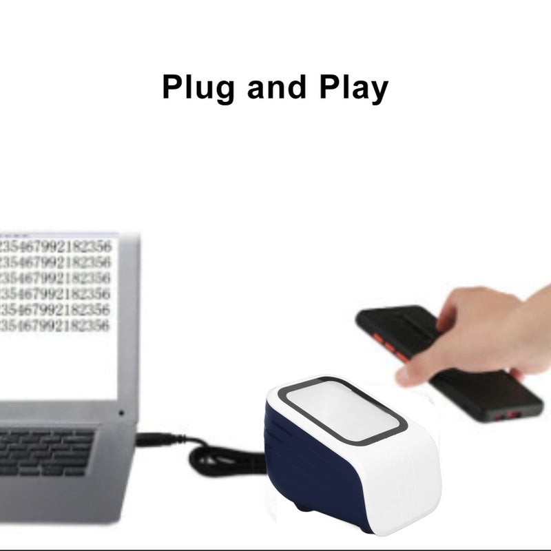 Barcode Scanner Automatic Scanning Voice Announcements USB Wired Desktop Bar Code Scanner for Retail Stores - Image 3