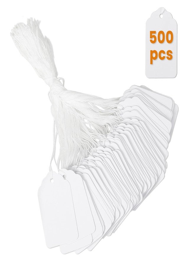 Goefun 500 PCS 1.75 x 1.1-Inch White Price Tags with String Attached - Image 1
