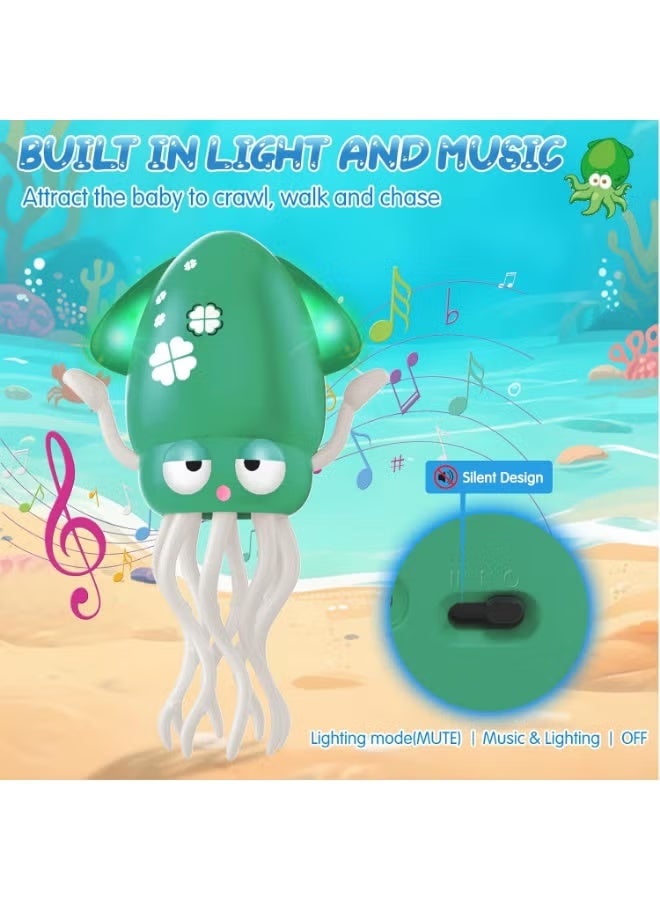 Dancing Octopus Toy for Boys and Girls Aged 1, 2, 3, 4, and 5 Years; Electric Octopus Toys for Children Aged 12-18 Months; Walking Dancing Squid Toy for Toddlers; First Birthday Gifts for Children - Image 1