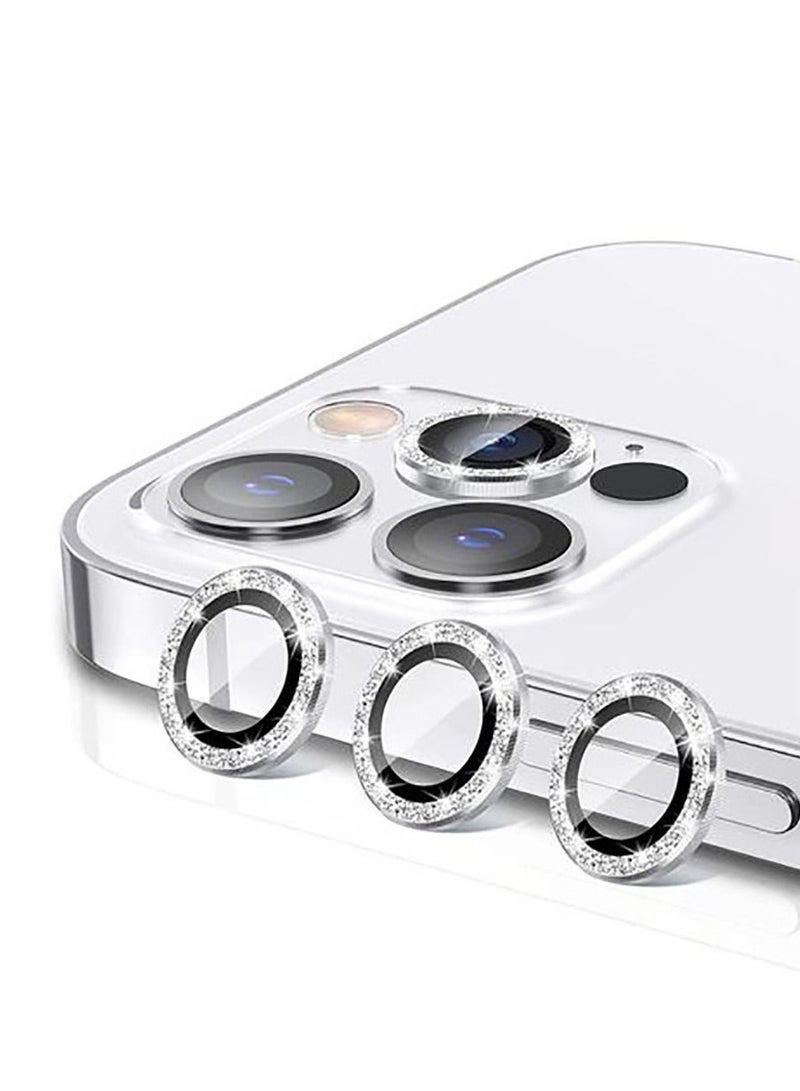 لينس استرس لحماية الكاميرا واعطائها تصميم جذاب وعصري لايفون 14 برو و 14 برو ماكس - فضي IPhone 14 Pro Max / 14 Pro - Image 3