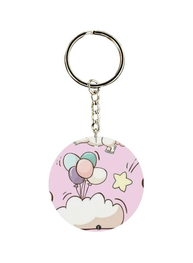 RKN Star Printed Single Sided Keychain 