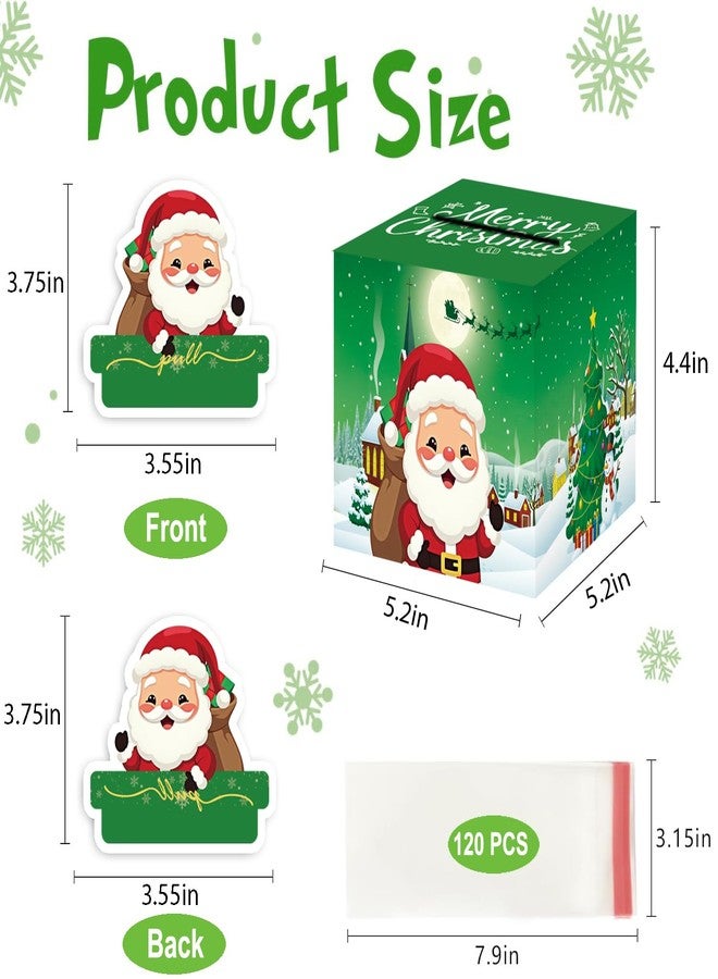 Apear1 4 Pack Christmas Money Box for Cash Gift Pull, Surprise Money Holder Cash Gift with 120 Pcs Transparent Bags, DIY Christmas Party Gifts for Kids Adults (4 Pcs) - Image 2
