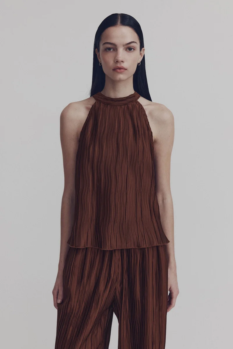 H&M Crinkled sleeveless top