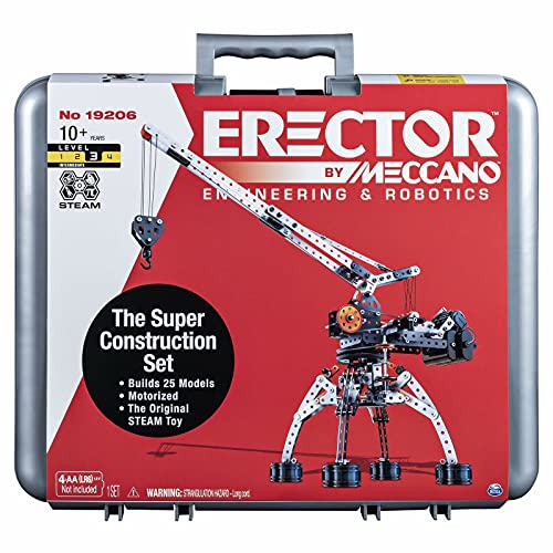 MECCANO Erector Super Construction 25in1 Motorized Building Set Steam Education Toy 638 Parts for Ages 10 - Image 1