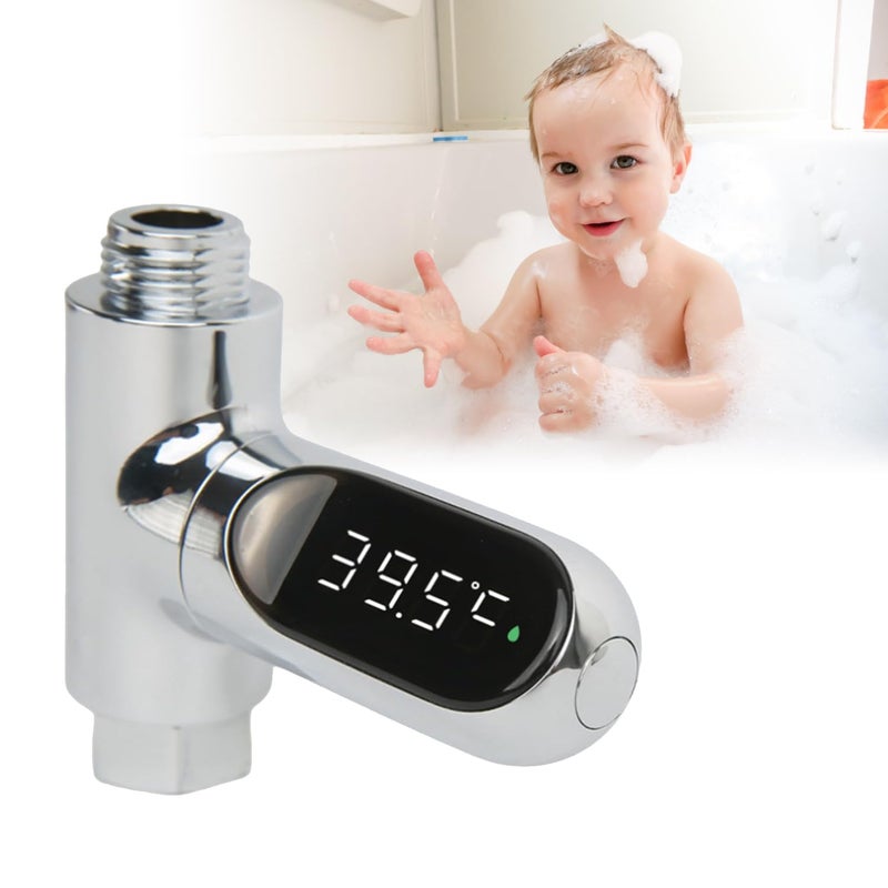Could Spark Shower Temperature Instant-Read Thermometer Display Shower Timer 360°Rotating Screen Led Water New Type Digital Gauge for Baby Kids Home Bathroom Kitchen - Image 1