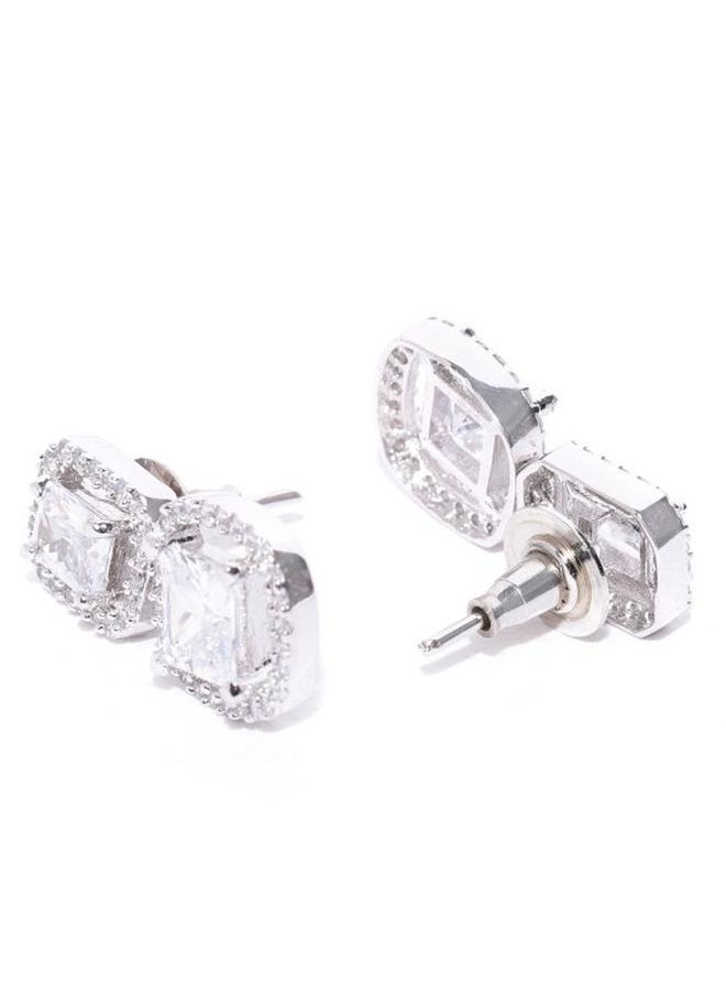 Priyaasi Elegant Women Alloy Earrings with pattern and secured with Post and Back closure and styled in ideal for Western moments — exude elegance in every glance.  - Image 3