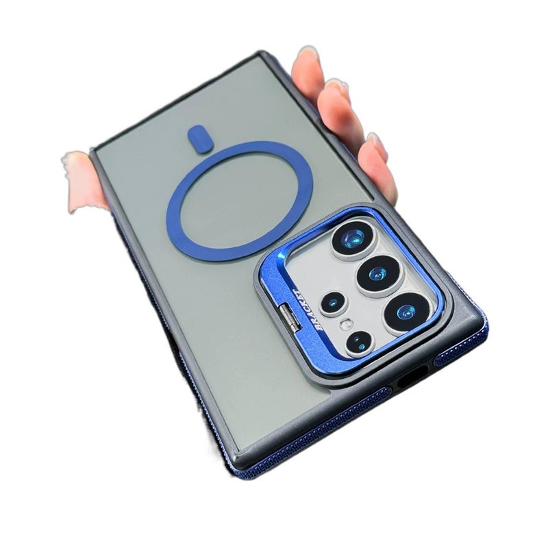 MagSafe Samsung Galaxy S24 Plus Shockproof TPU + PC Case with Kickstand and Anti Slip Grip in Navy Blue for On The Go Carry - Image 1