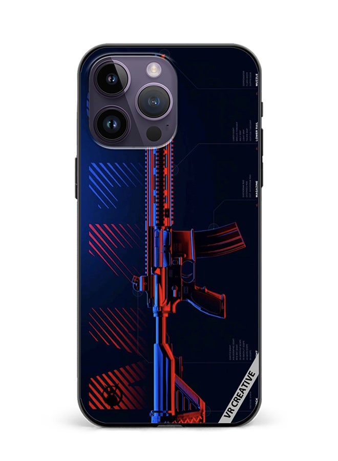 VR CREATIVE Protective Case Cover For Apple iPhone 15 Pro Gun Design Multicolour - Image 1