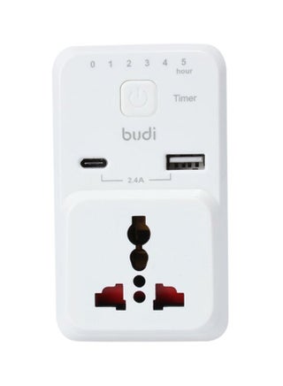 Dual USB Port Adapter With Timer Function White - pzsku/Z341B9E15D3145837802AZ/45/1743111567/0d887fd5-8e2d-453a-9612-2265866d5013