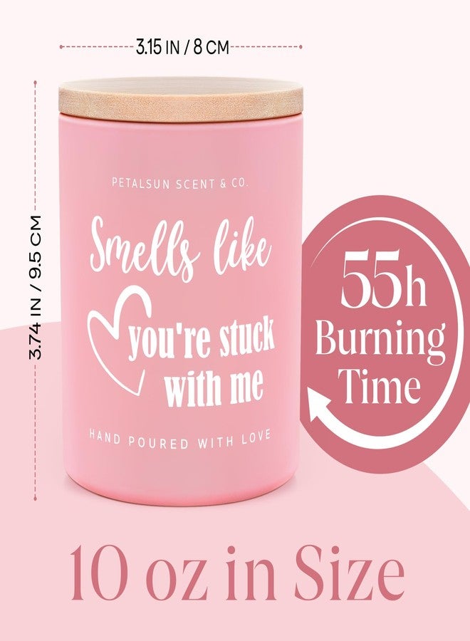 Petalsun Candles for Women Her Girlfriend Wife, Funny Wedding Anniversary Candle Gifts for Women, Romantic Birthday Gift for Her Girlfriend Wife, Lavender Vanilla, Pink Jar(10oz) - Image 5