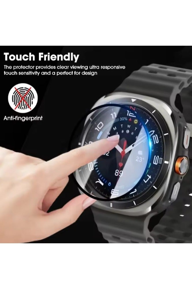 عبوة 2 من فيلم حماية كامل منحني ثلاثي الأبعاد لسامسونج جالاكسي ووتش ألترا 2025 47 مم - Image 2