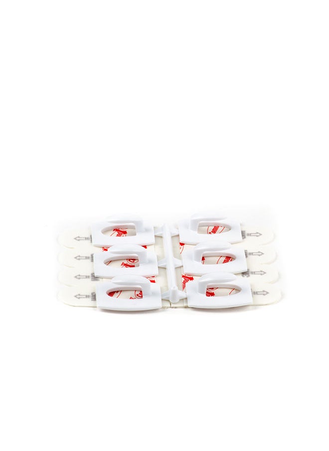 Command 17006ES Hooks, small, Holds 225 gr. each hook, white color. 6 hooks and 8 strips/pack