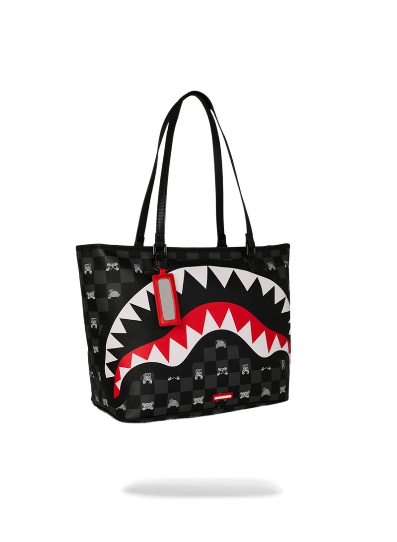 SPRAYGROUND حقيبة توت بشخصية رمادية من سبراي غراوند - Image 2
