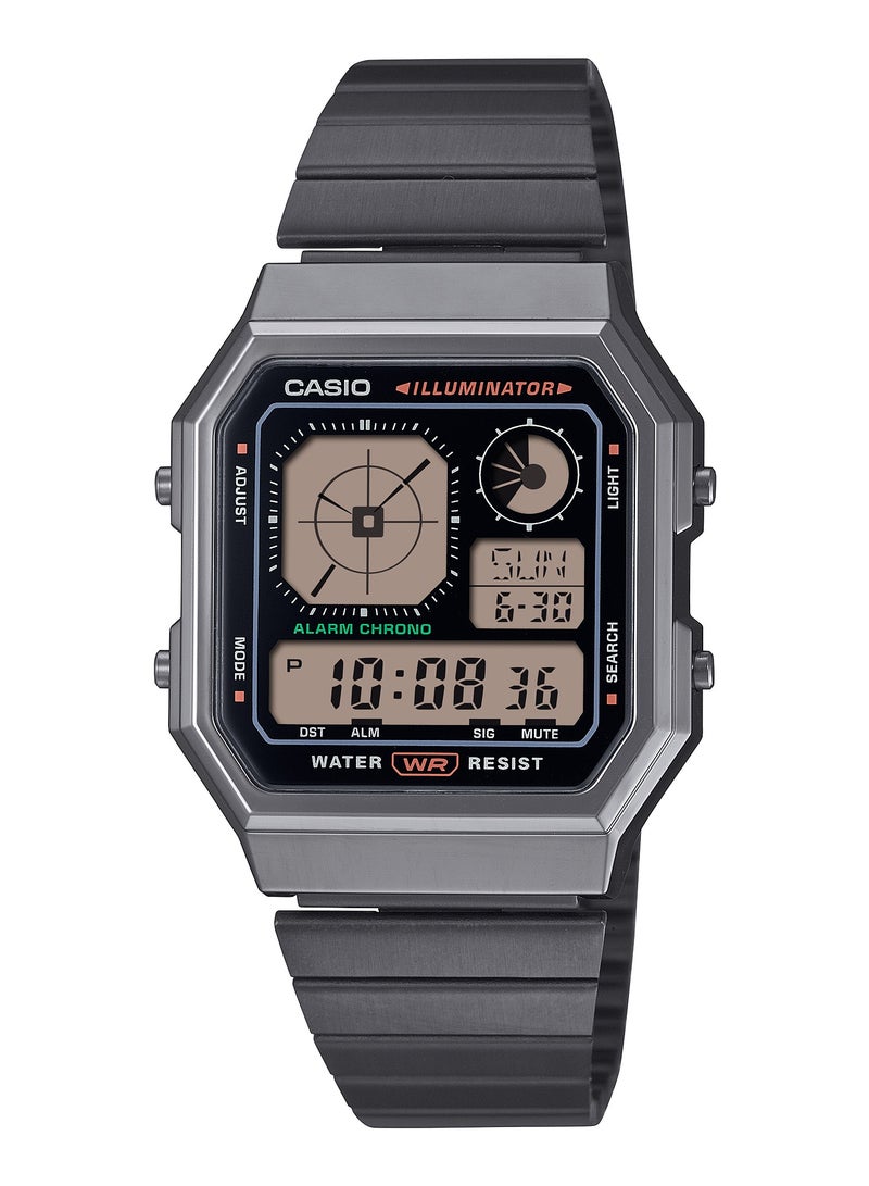 Casio Vintage Digital Stainless Steel Watch A130WEGG-1A