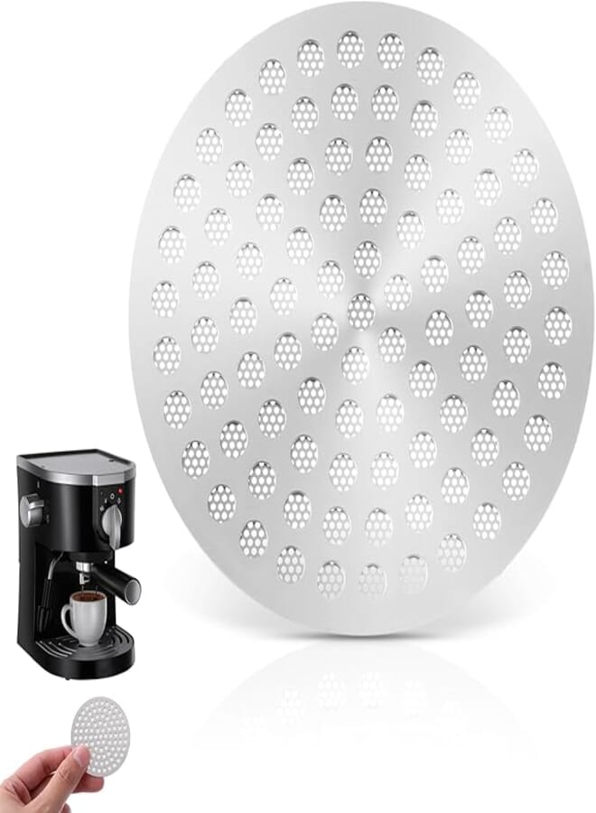 Jeffdad Puck Screen 51 mm, 304 Stainless Steel Portafilter Sieve for Espresso, 1.1 mm Thick Coffee Strainer Accessories for Machine