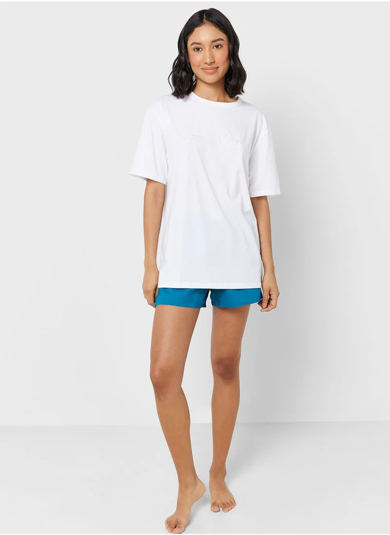 CALVIN KLEIN Crew Neck T-Shirt And  Botton Set
