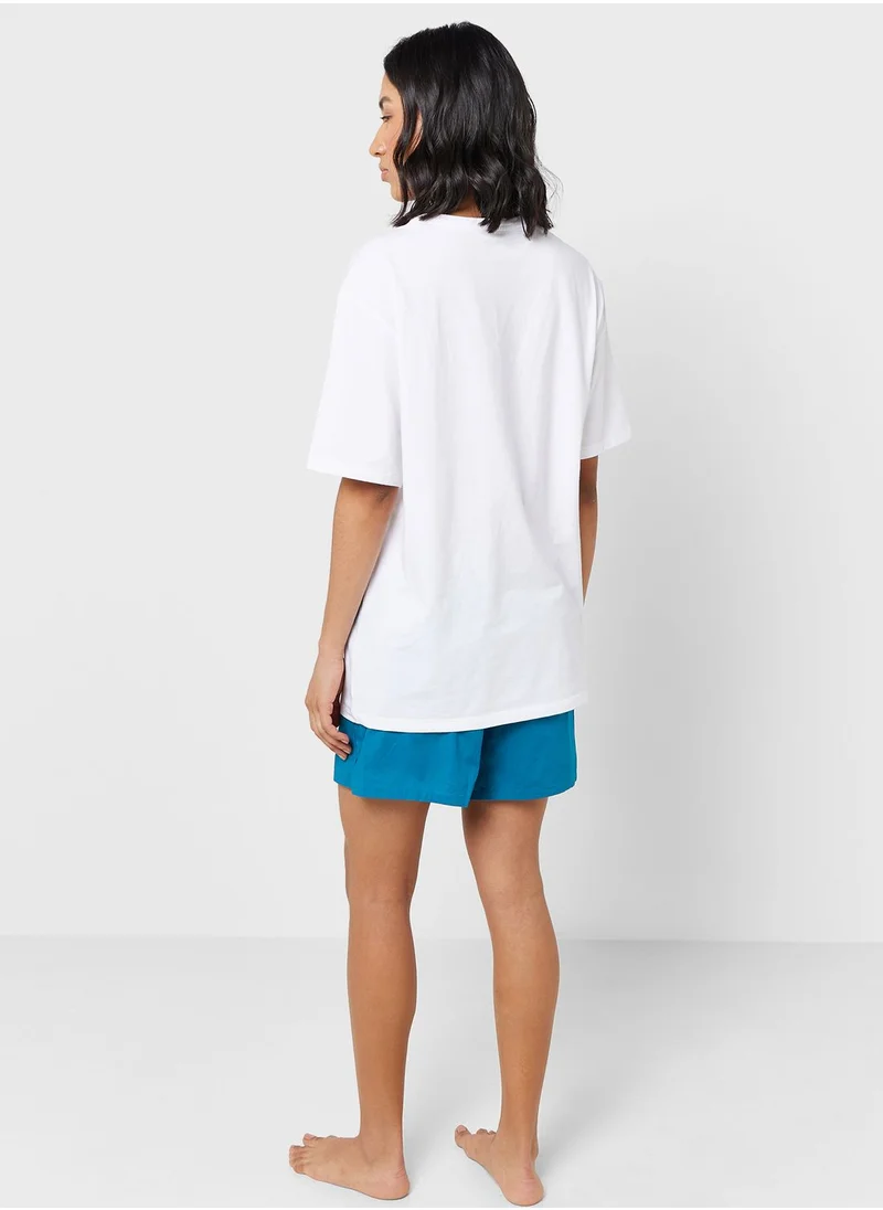 CALVIN KLEIN Crew Neck T-Shirt And  Botton Set