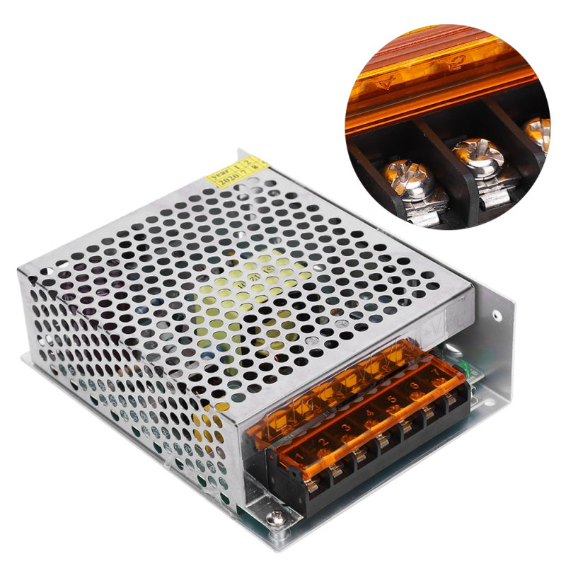 DC12V Switch Power Supply Driver Aluminum Alloy High Efficiency Low DC Ripple Power Adapter - Short Circuit Overload Overvoltage Protection for Industrial Automation LED Display CCTV 3D Printer - Image 5