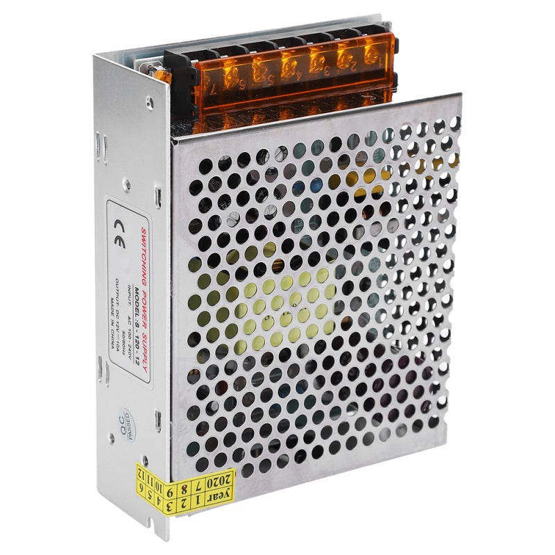 DC12V Switch Power Supply Driver Aluminum Alloy High Efficiency Low DC Ripple Power Adapter - Short Circuit Overload Overvoltage Protection for Industrial Automation LED Display CCTV 3D Printer - Image 2
