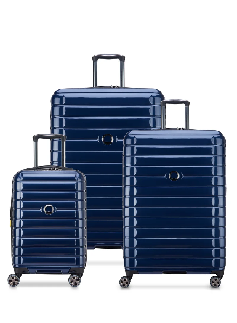 DELSEY Shadow 5.0 Hardcase Double wheel luggage suitcase 3pcs set (L+M+S) 55/70/82cm Navy