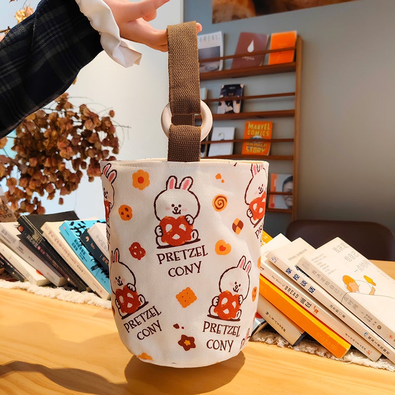 Genuine Coni Rabbit Cartoon Bucket Bag Large Capacity Office Workers Go Out Small Bag Lunch Box Bag A Generation Of Hair - Image 3