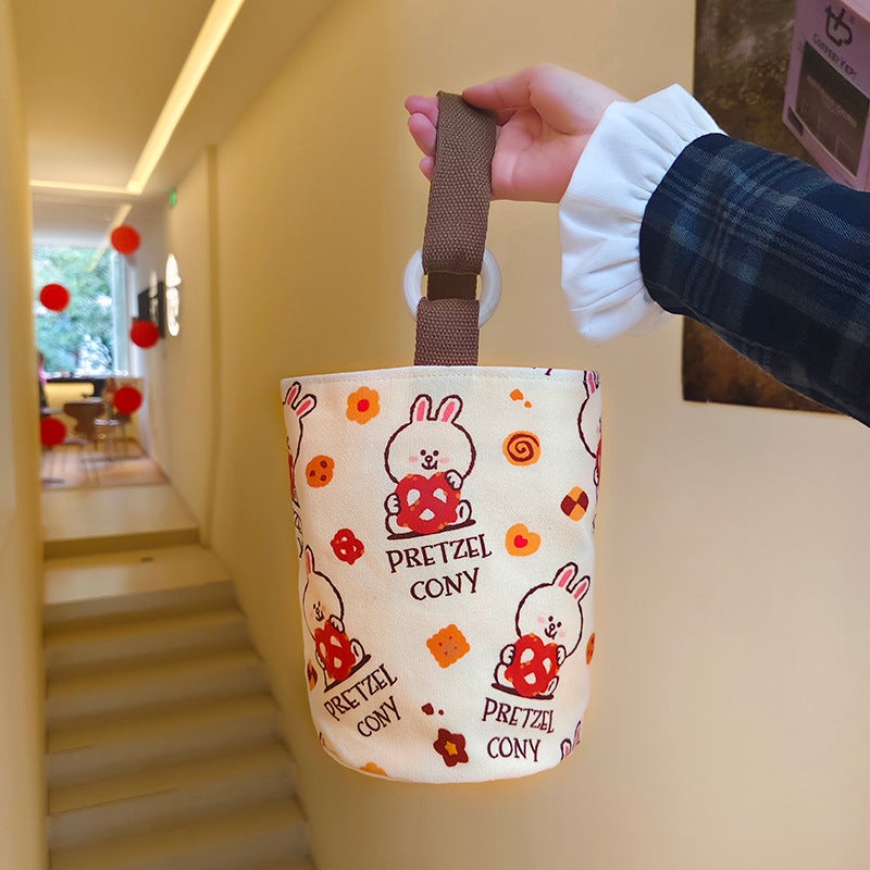 Genuine Coni Rabbit Cartoon Bucket Bag Large Capacity Office Workers Go Out Small Bag Lunch Box Bag A Generation Of Hair - Image 4