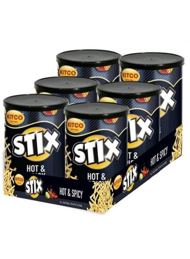 Kitco Spicy Spiced Potato Sticks, 40g x 6