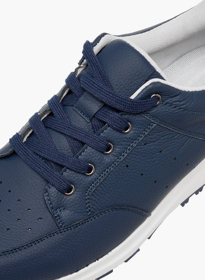 LBL by Shoexpress Men Perforated Sneakers with Lace-Up Closure  - Image 4