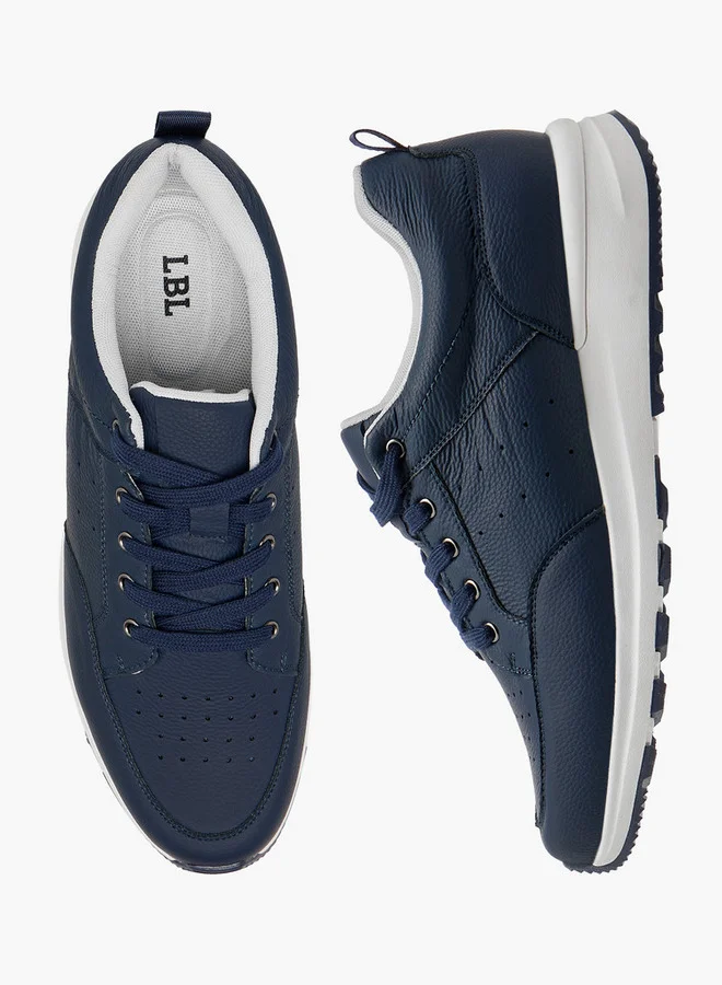 LBL by Shoexpress Men Perforated Sneakers with Lace-Up Closure