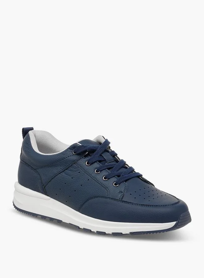 LBL By Shoexpress Perforated Sneakers With Lace-Up Closure