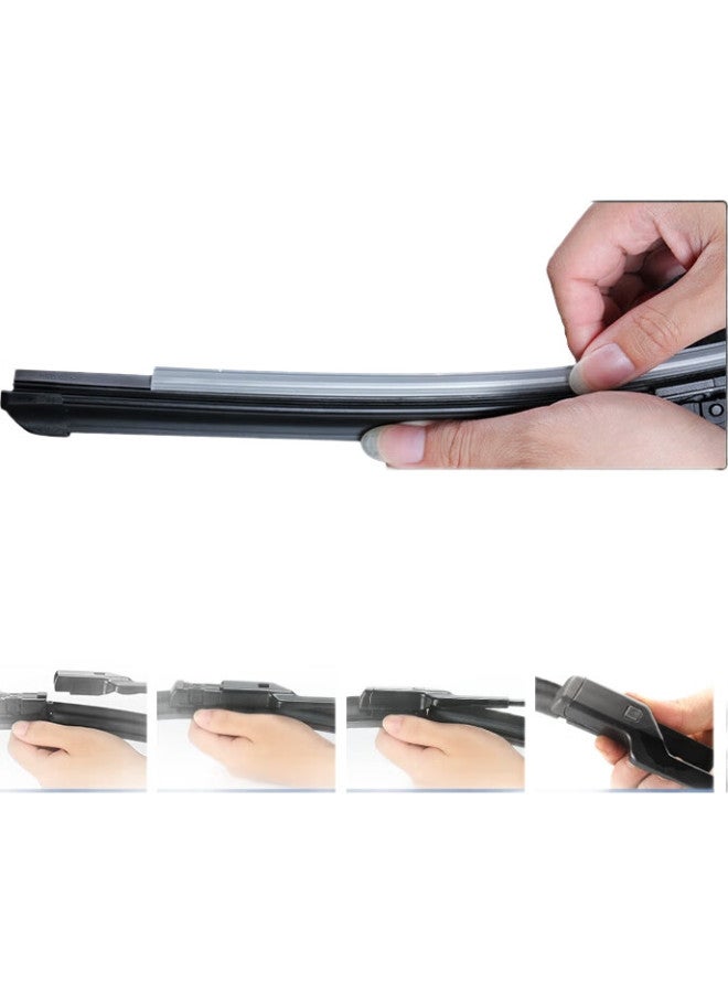 YITU Buick Excelle Gt/Xt Dedicated Frameless Wiper Blades, Excelle Gt/Xt [2009-2014 Models], Windshield Wipers, Original Size Wiper Blades (1 Pair), A-Grade Rubber Strip - Image 3