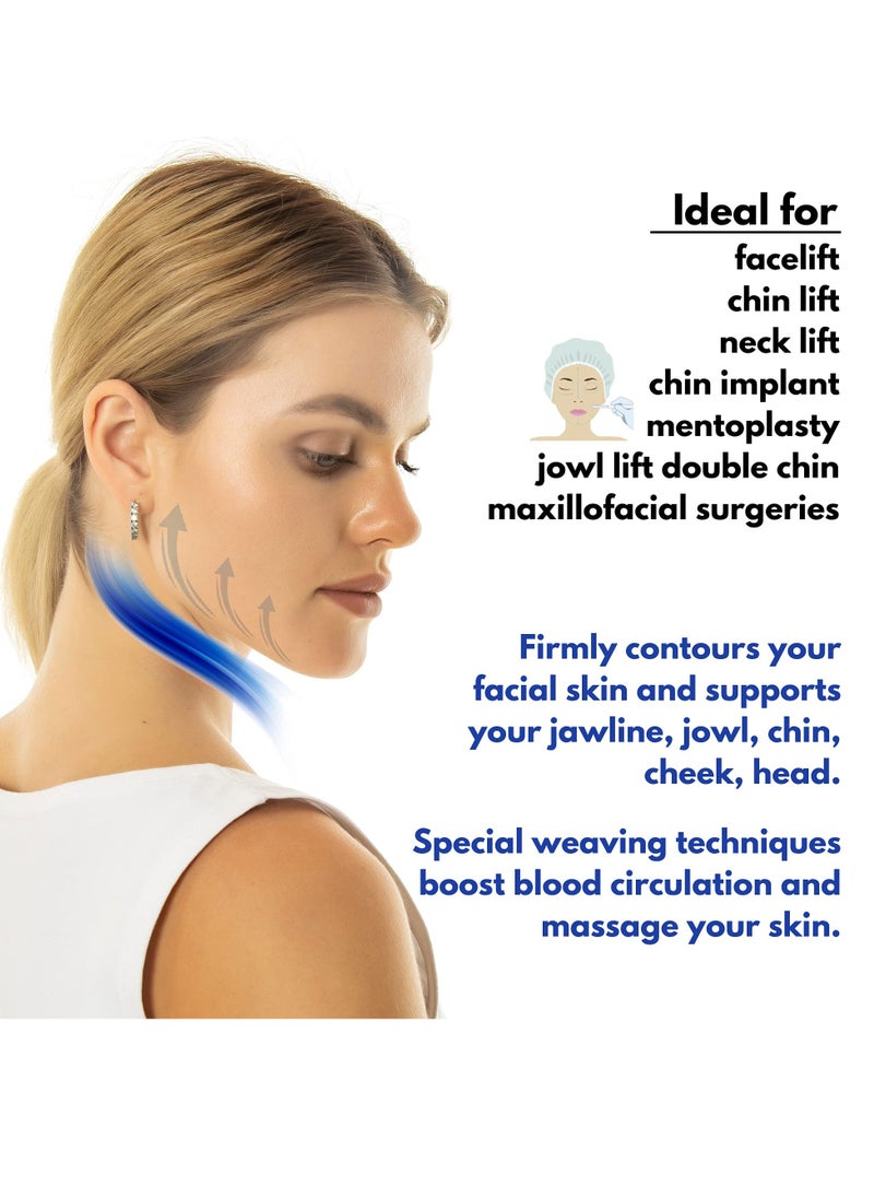 KASTWAVE Post Surgery Neck and Chin Compression Garment Wrap Bandage, Face Slimmer, Jowl Tightening, Neck Coverage, Chin Lifting Strap, Jowl Tightening for Women (L)  - Image 5