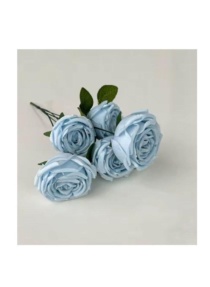 Royal artificial blue rose bouquet, a touch of luxury and elegance to your modern home decor.