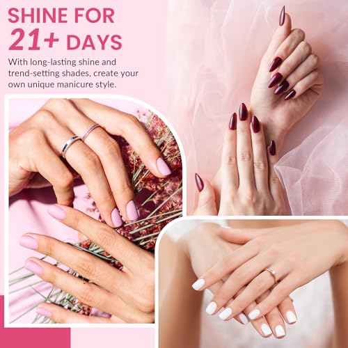 VANREESA 42 Pcs Gel Nail Polish Kit with U V Light 24 Colors Gel Polish Nail Set Glossy & Matte Top Coat Complete Nail Kit with Manicure Tools for All Seasons Gifts for Women Girls - Image 5
