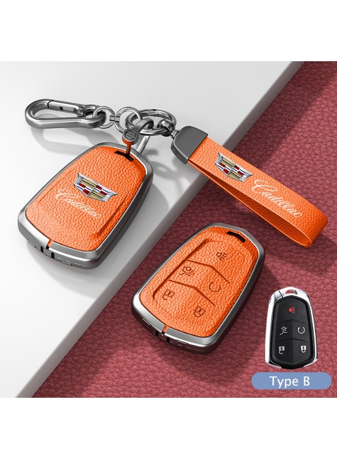 كاديلاك حالة حماية مفتاح السيارة الجلدية الممتازة مناسبة لكاديلاك XT5 XT6 XT4 CT5 CT6 ATSL XTS GT4 حالة قشرة مفتاح السيارة - Image 1