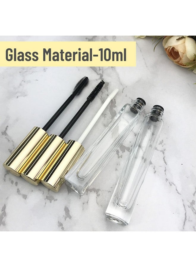 dootdott Empty Mascara Tube and Wand Glass, 3PCS 10ml Empty Mascara Tube and Lip Gloss Tubes, Eyelash Spoolies with Tube, Eyelash Growth Packing Tube Container for Home and Travel (A) - Image 3