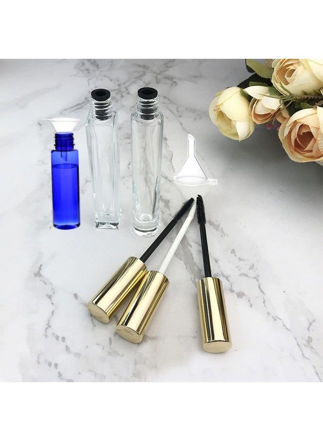 dootdott Empty Mascara Tube and Wand Glass, 3PCS 10ml Empty Mascara Tube and Lip Gloss Tubes, Eyelash Spoolies with Tube, Eyelash Growth Packing Tube Container for Home and Travel (A) - Image 2