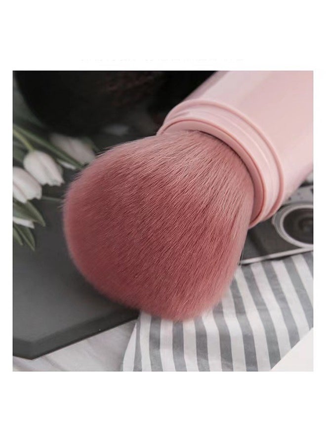 Ant Retractable Makeup Brushes Foundation Brush Blush Brush, Portable Travel Face Makeup Brush with Case, Face Blender Brush for Powder Mineral Blending Buffing Makeup Application  - Image 4