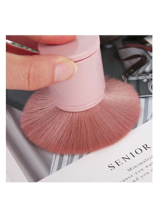 Ant Retractable Makeup Brushes Foundation Brush Blush Brush, Portable Travel Face Makeup Brush with Case, Face Blender Brush for Powder Mineral Blending Buffing Makeup Application  - Image 5