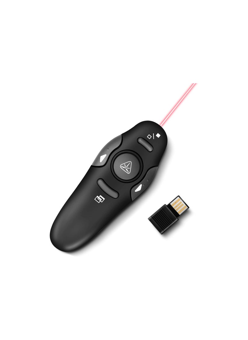 Generic 2.4GHz Wireless Presentation Clicker – Remote Control for Slides, Black 