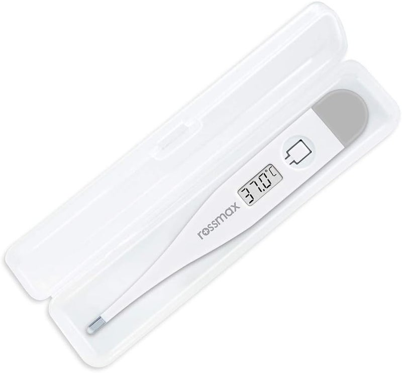 Rossmax Premium Rossmax TG100 Digital Thermometer - Heavy-Duty Medical Temperature Monitor - Durable Waterproof Probe Tip Fever Alarm Thermometer with LCD Display & Memory Recall (Sleek Modern White & Grey Profile, 1 Pc) - Manual Bodily Health Preservation Sorting Convenience & Medical Care Asset Management Template - Image 2