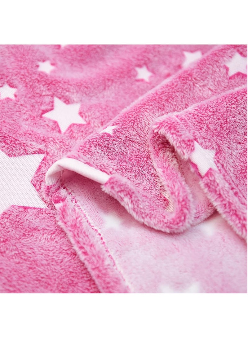 FASHION HOME Kids Glow in The Dark Blanket Soft Throw All Seasons for Couch Sofa Bed 150 x 120cm - Image 2