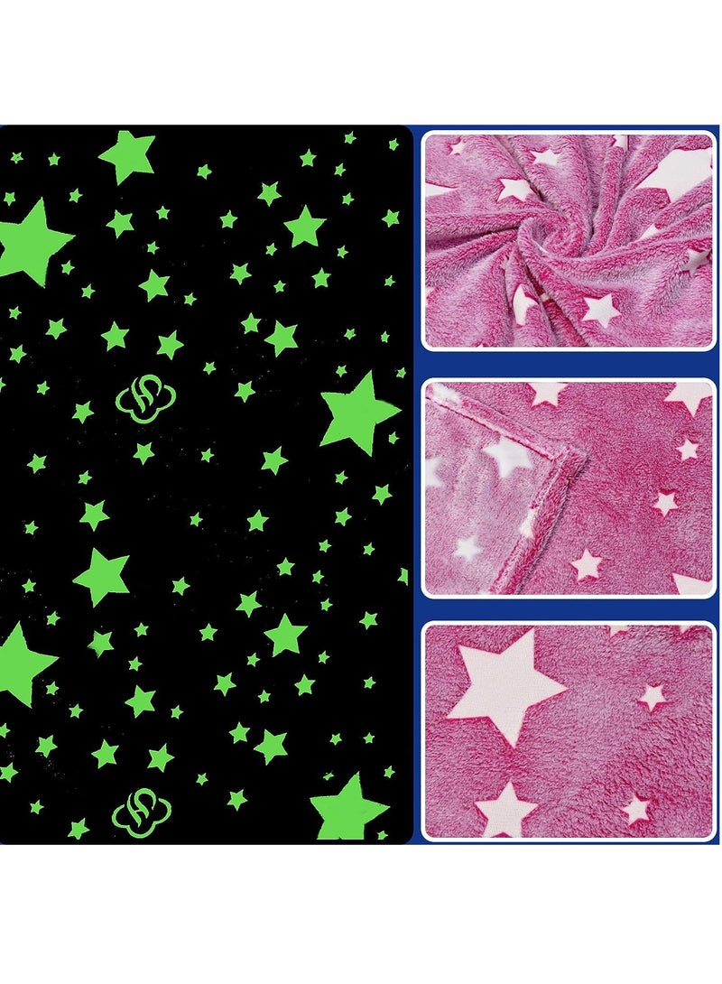 FASHION HOME Kids Glow in The Dark Blanket Soft Throw All Seasons for Couch Sofa Bed 150 x 120cm - Image 3