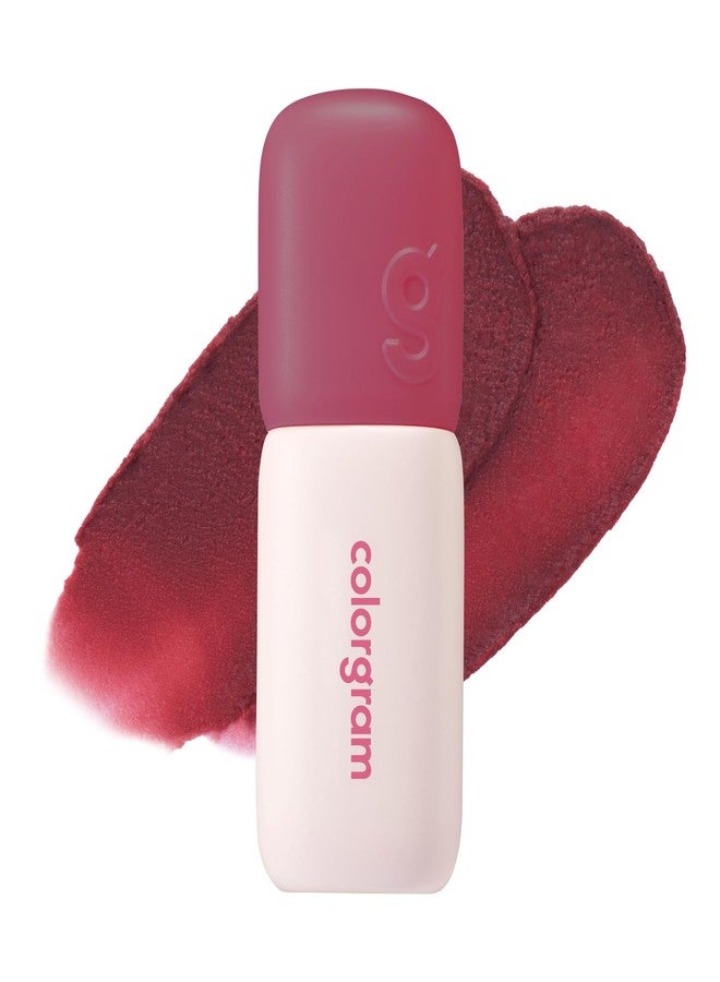 COLORGRAM NUDE BLUR TINT 10 DEAD ROSE | K-Beauty Makeup, Soft-Focus Matte Lip Stain, 2-in-1 Lip & Cheek - Image 1