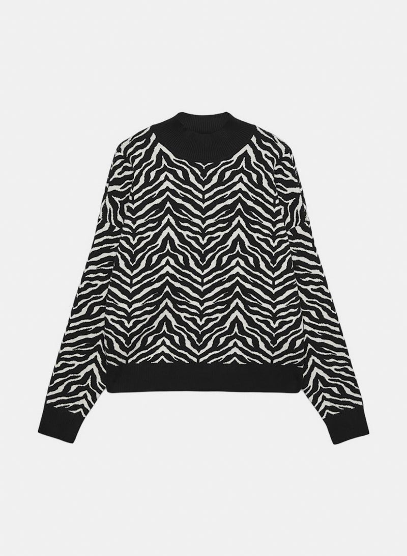 VERO MODA Vmaria Art Batwing Highneck Pullover Rep - Image 1