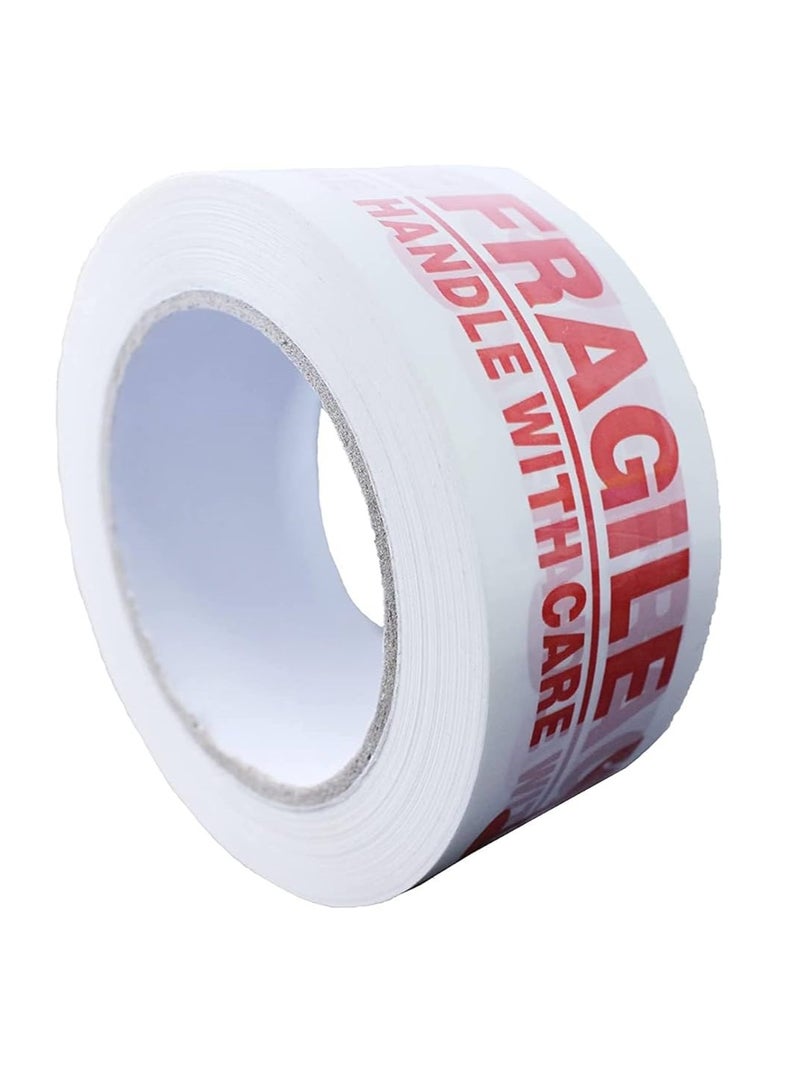 Terabyte Fragile Tape for Boxes and Cartons - 48mm x 50 yards heavy Duty Handle with Care Warning Tape, Packing, Packaging, Shipping and Moving Tape [1 Roll] - Image 2