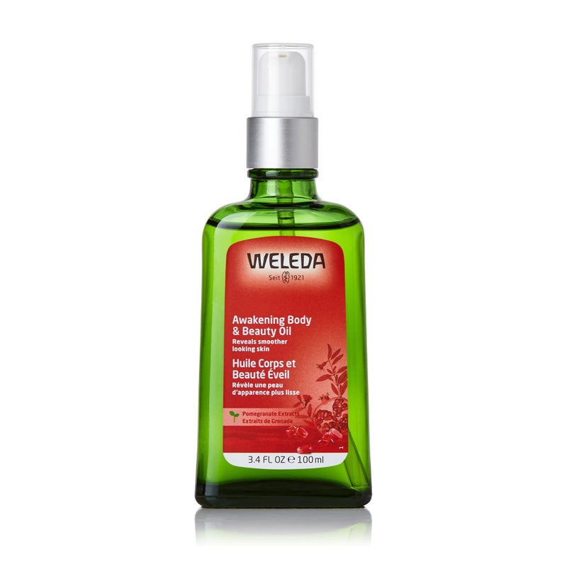 Weleda Awakening Pomegranate Body and Beauty Oil, 3.4 Fluid Ounce, Plant Rich Body and Beauty Oil with Pomegranate Seed, Jojoba and Sesame Oils - Image 1