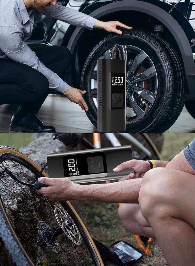 Mini Rechargeable Smart Air Pump with LCD Digital Display for Cars, Motorcycles, Scooters, Balls - Image 4
