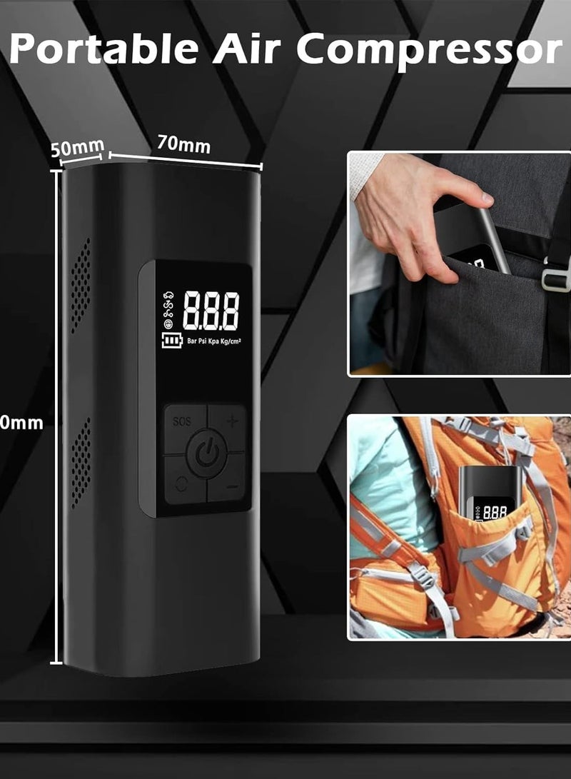Mini Rechargeable Smart Air Pump with LCD Digital Display for Cars, Motorcycles, Scooters, Balls - Image 5